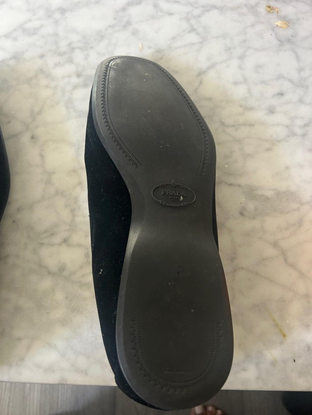 Prada Black Velvet Embroidered Slip-On Loafers Sz 9 - Picture 6 of 8